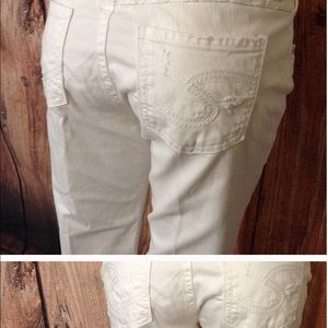 Silver denim Capri